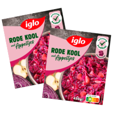 Iglo rode kool met appeltjes